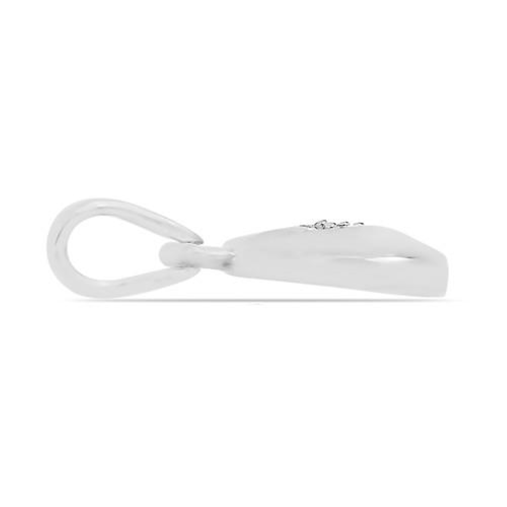 BUY 925 SILVER NATURAL WHITE DIAMOND DOUBLE CUT GEMSTONE PENDANT