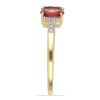 BUY 14K GOLD RUBELLITE GEMSTONE THREE STONES RING