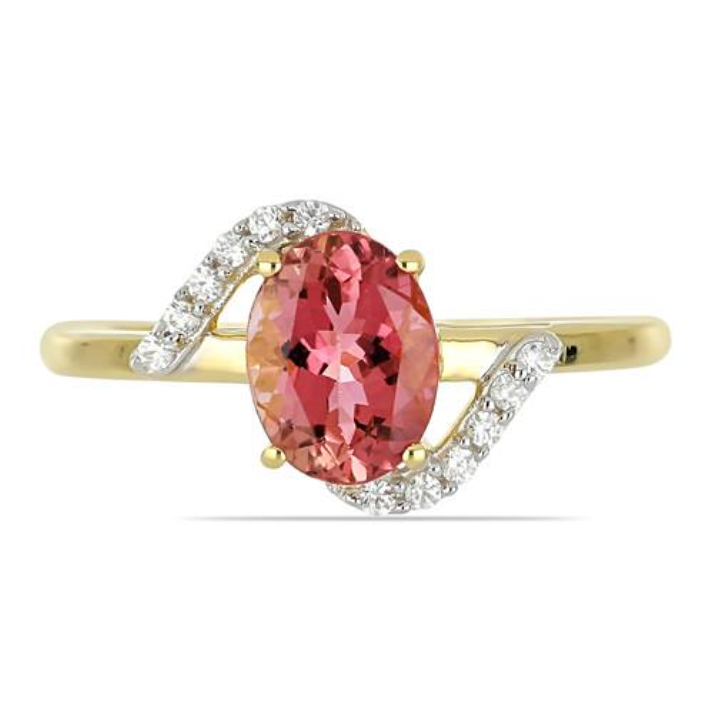 BUY 14K GOLD RUBELLITE GEMSTONE CLASSIC RING