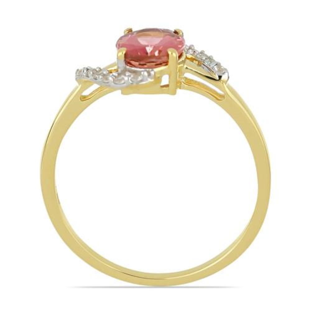 BUY 14K GOLD RUBELLITE GEMSTONE CLASSIC RING
