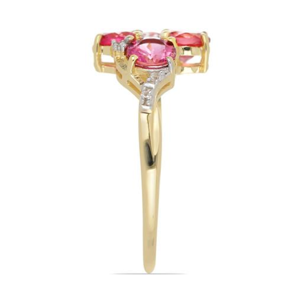 BUY 14K GOLD REAL RUBELLITE MULTI GEMSTONE STYLISH RING
