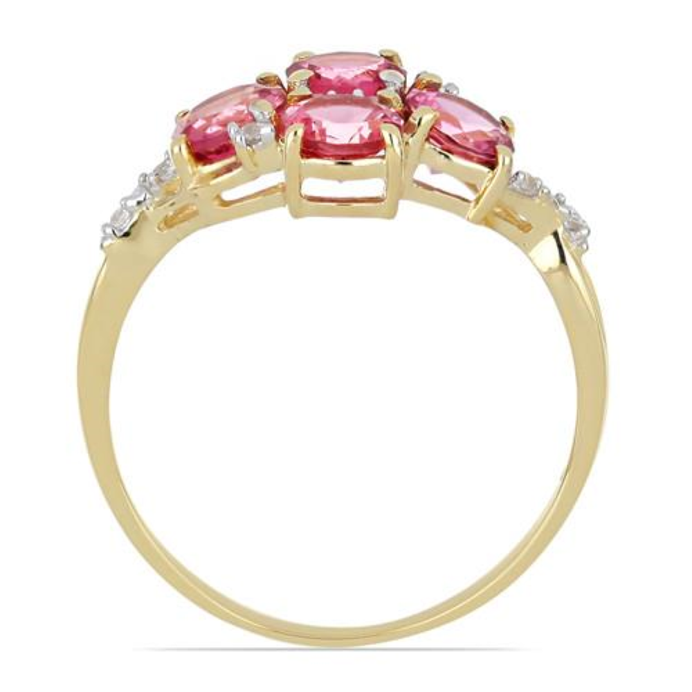 BUY 14K GOLD REAL RUBELLITE MULTI GEMSTONE STYLISH RING
