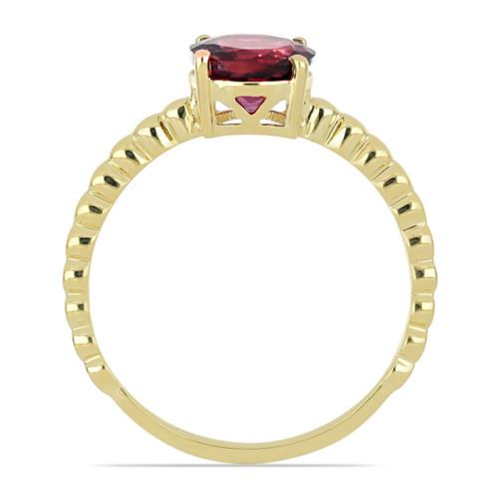 BUY 14K GOLD REAL RUBELLITE GEMSTONE SINGLE STONE  RING