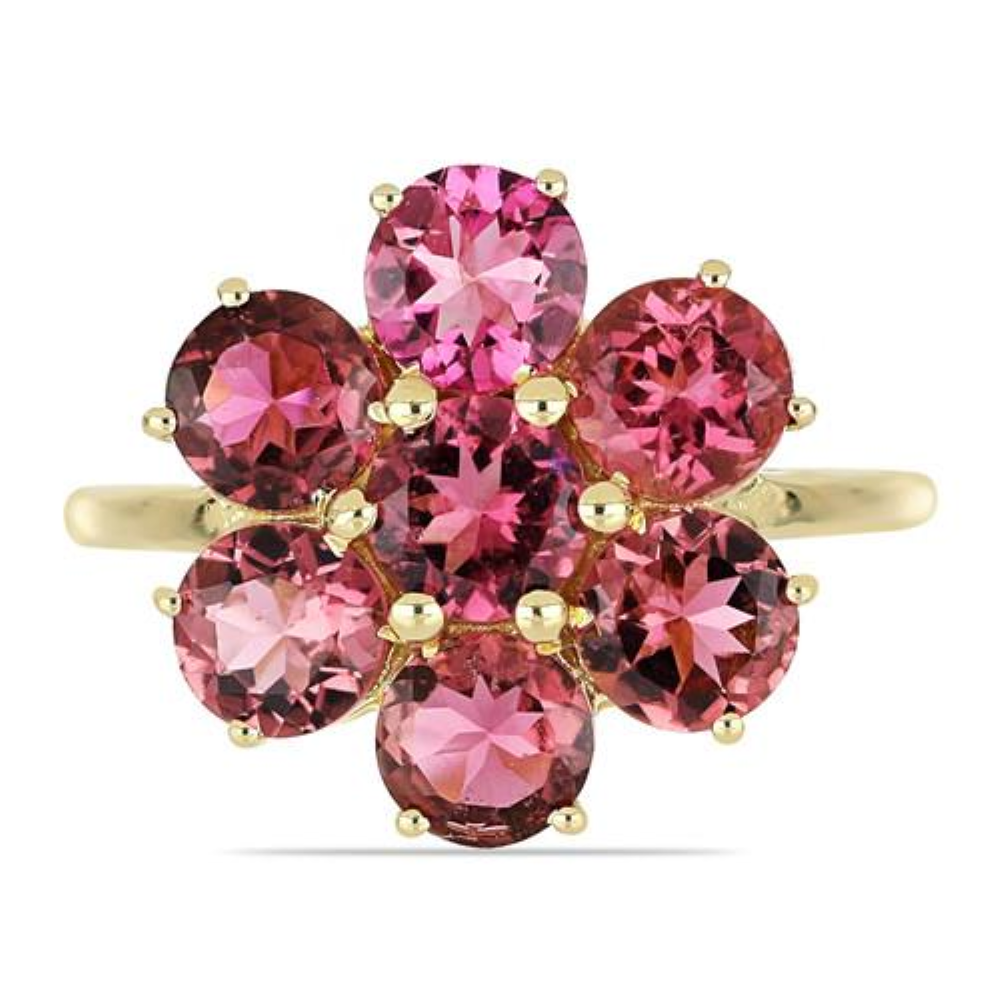 BUY 14K GOLD NATURAL RUBELLITE GEMSTONE STYLISH RING