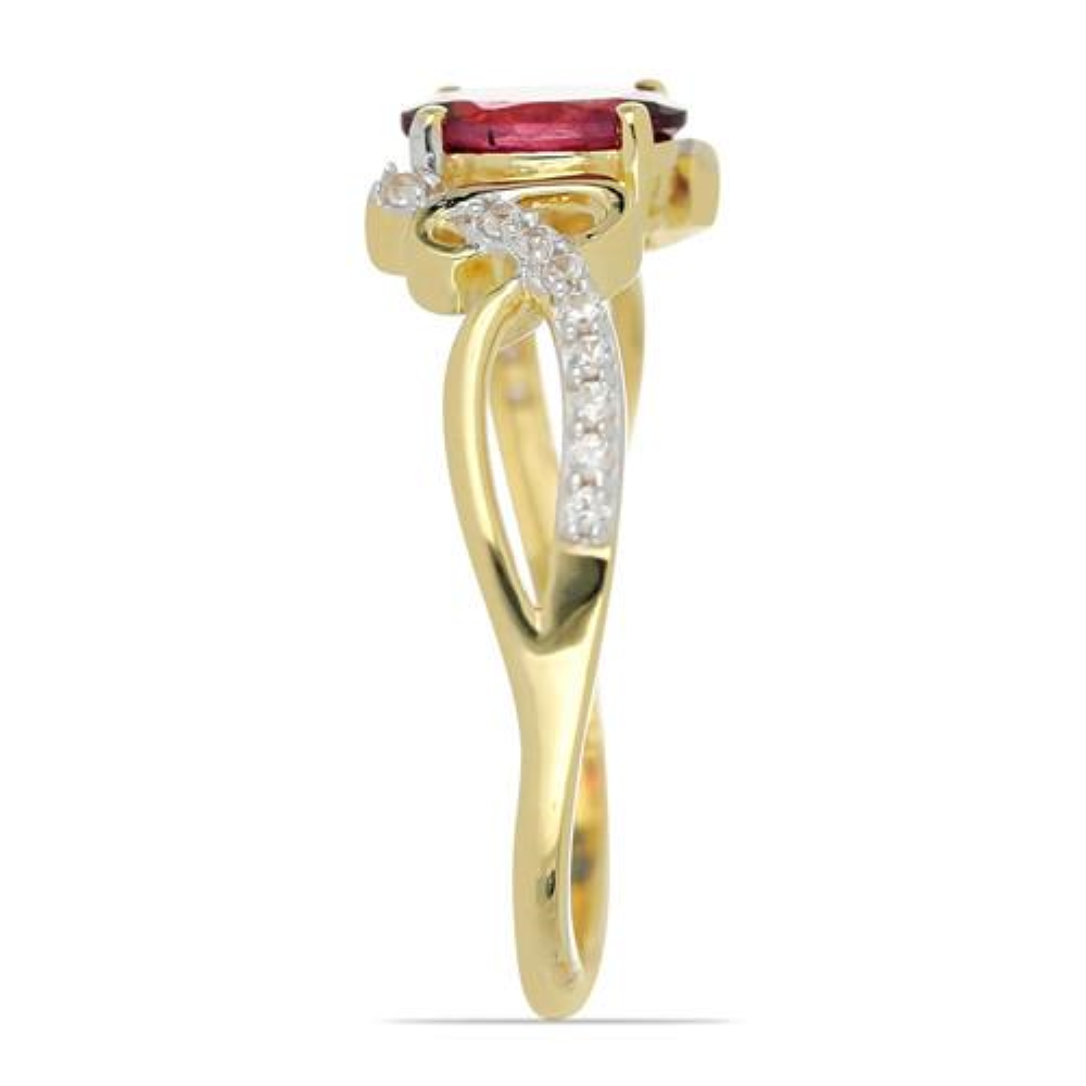 BUY 14K GOLD REAL RUBELLITE GEMSTONE CLASSIC RING