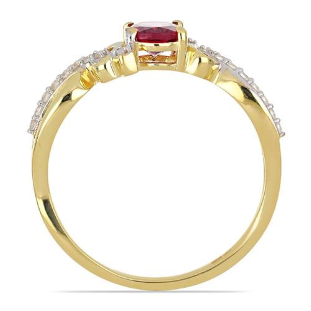 BUY 14K GOLD REAL RUBELLITE GEMSTONE CLASSIC RING