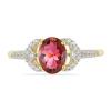 BUY 14K GOLD NATURAL RUBELLITE GEMSTONE CLASSIC RING
