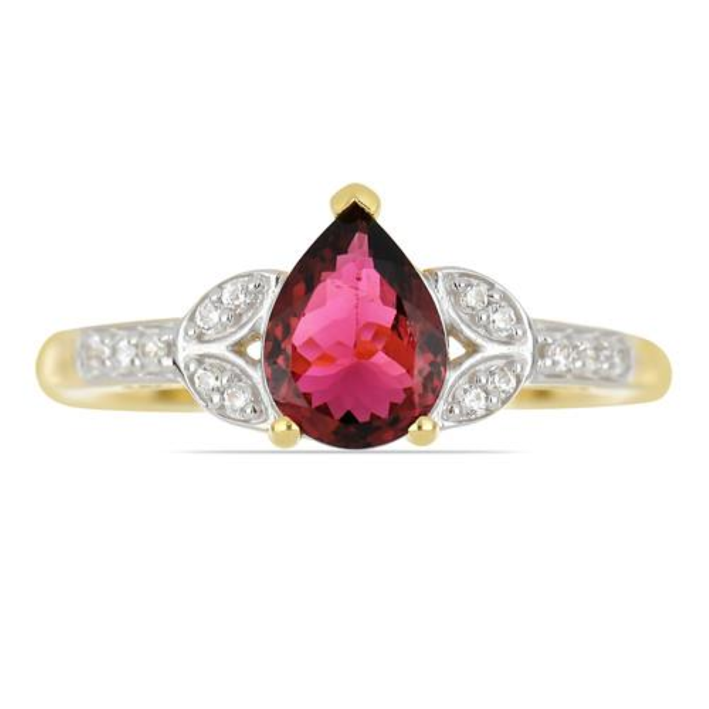 BUY 14K GOLD  RUBELLITE GEMSTONE CLASSIC RING