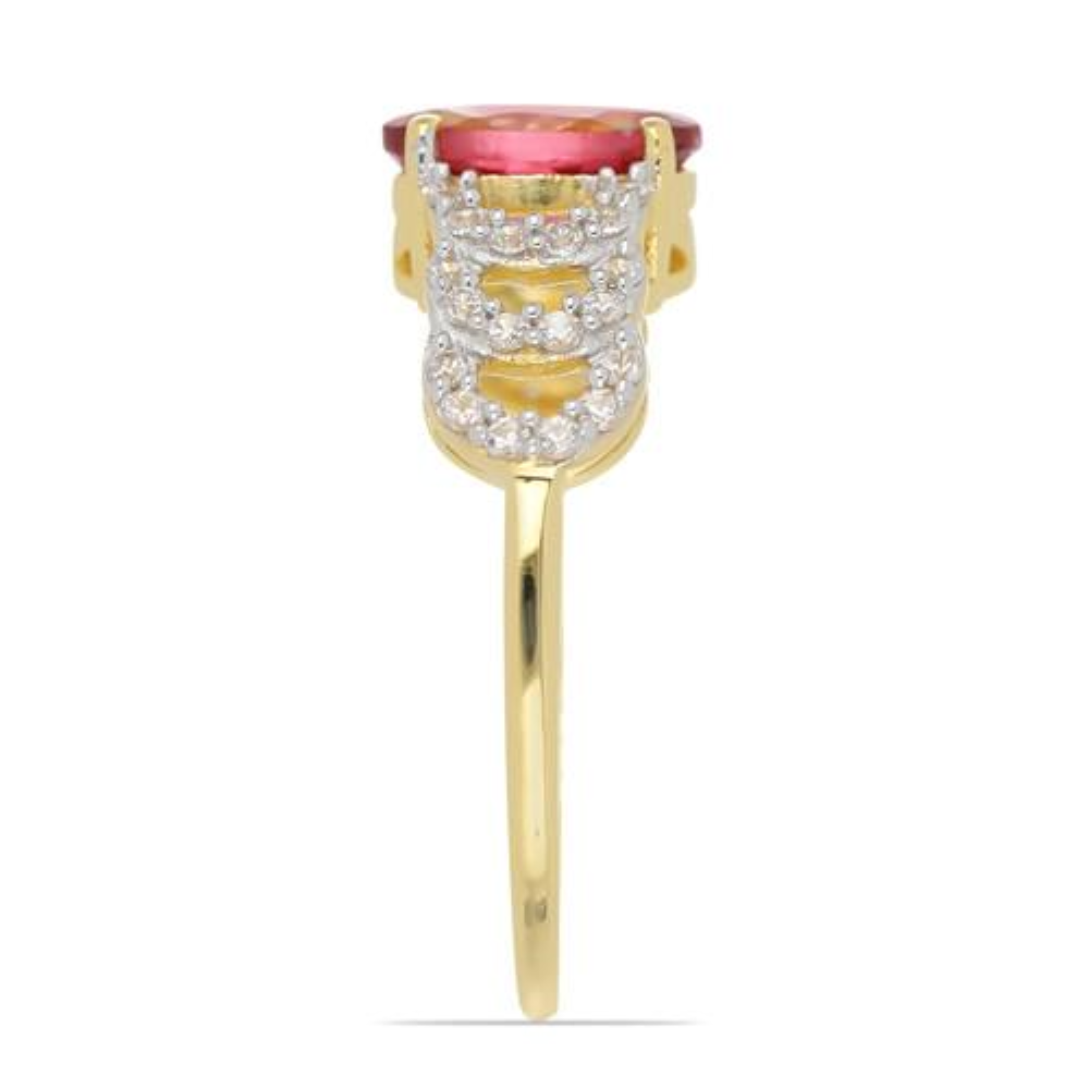 BUY 14K GOLD GENUINE  RUBELLITE GEMSTONE CLASSIC RING