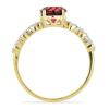 BUY 14K GOLD REAL GARNET GEMSTONE SINGLE STONE RING