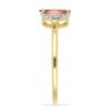 BUY 14K GOLD NATURAL RHODOLITE GEMSTONE CLASSIC RING WITH WHITE DIAMOND