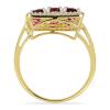 BUY 14K GOLD REAL RUBELLITE GEMSTONE CLUSTER RING