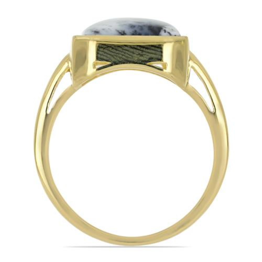 BUY 925 SILVER NATURAL DENDRATIC AGATE GEMSTONE BIG STONE RING