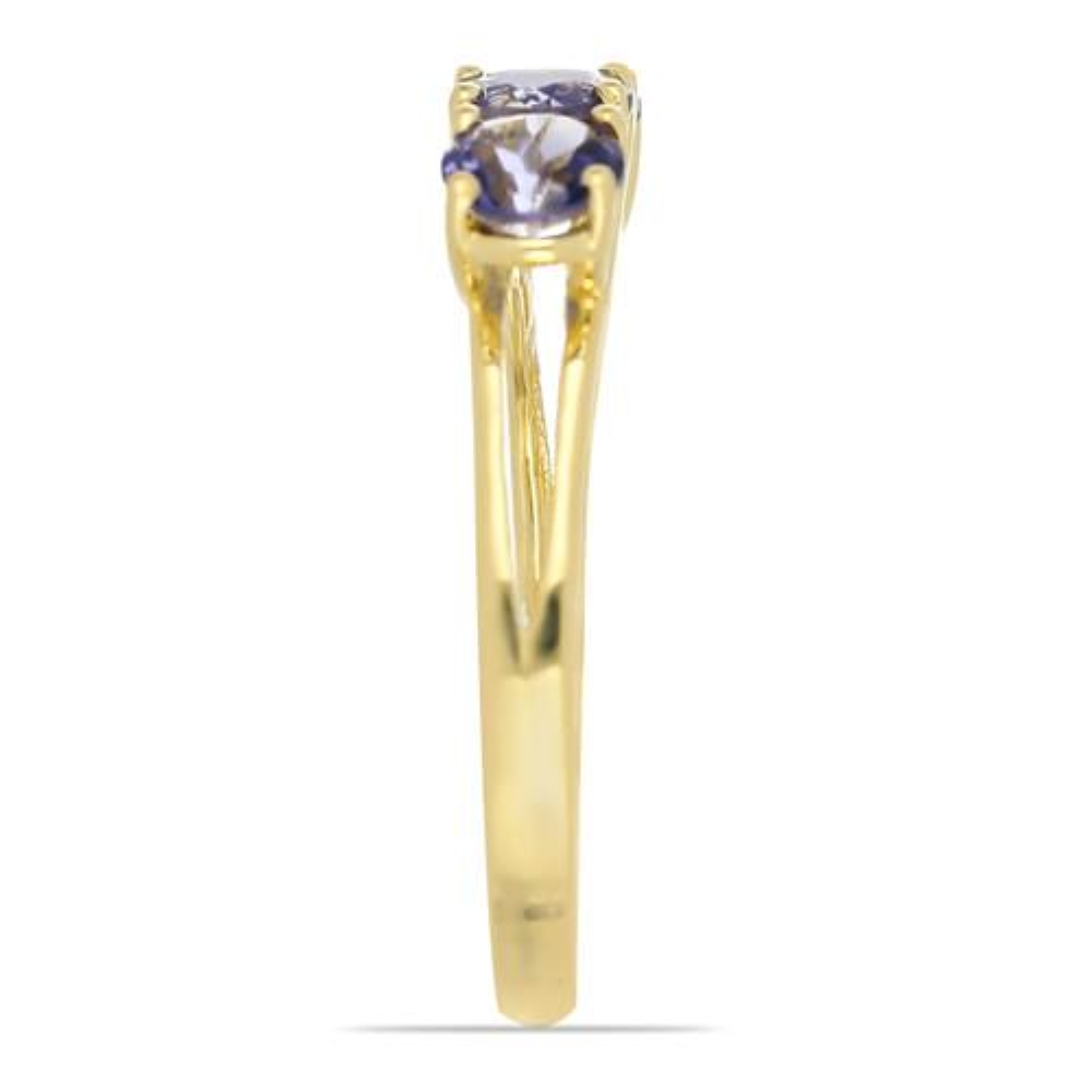 BUY STERLING SILVER GOLD PLATED NATURAL IOLITE GEMSTONE RING