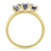 BUY STERLING SILVER GOLD PLATED NATURAL IOLITE GEMSTONE RING