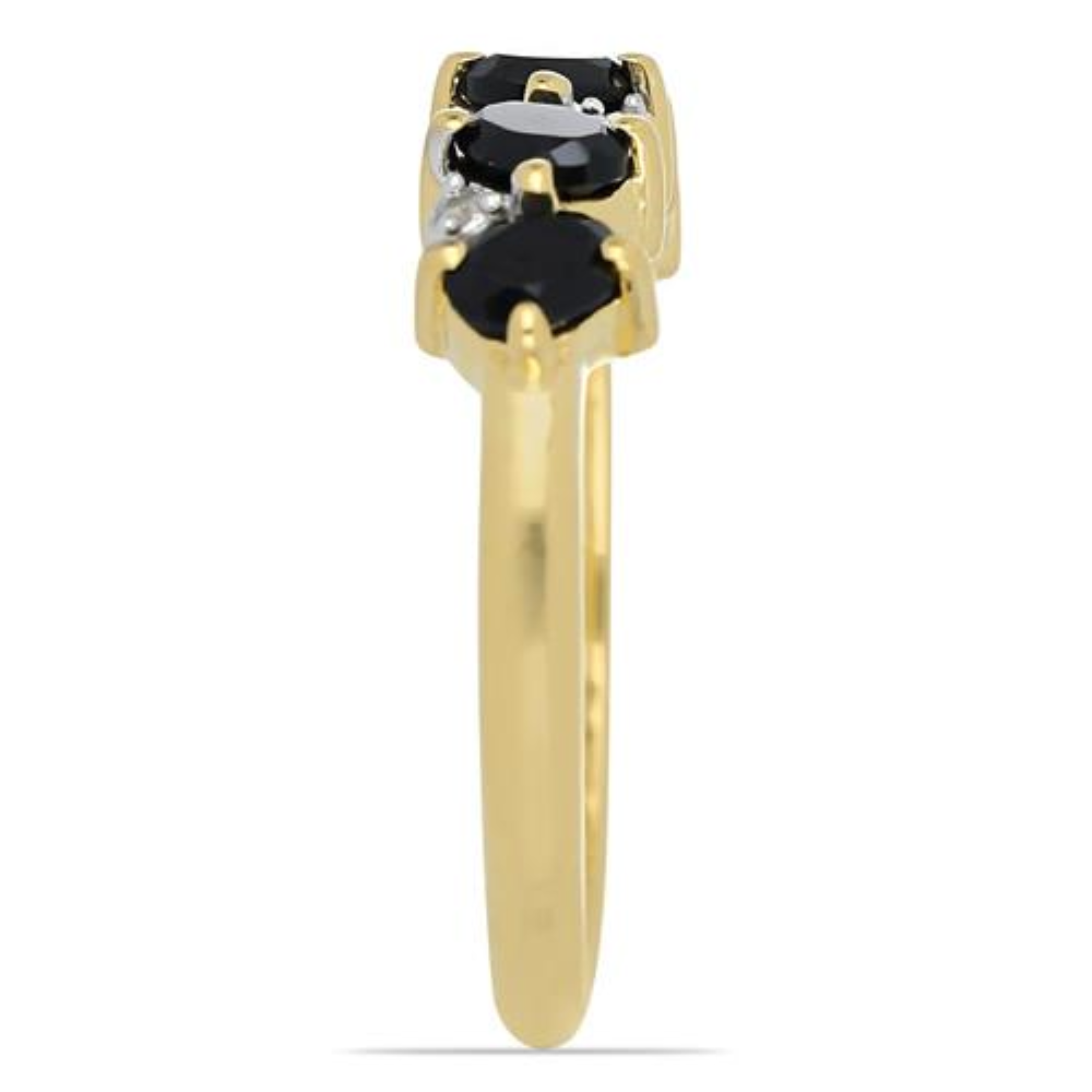 BUY NATURAL BLACK ONYX MULTI GEMSTONE RING IN STERLING SILVER