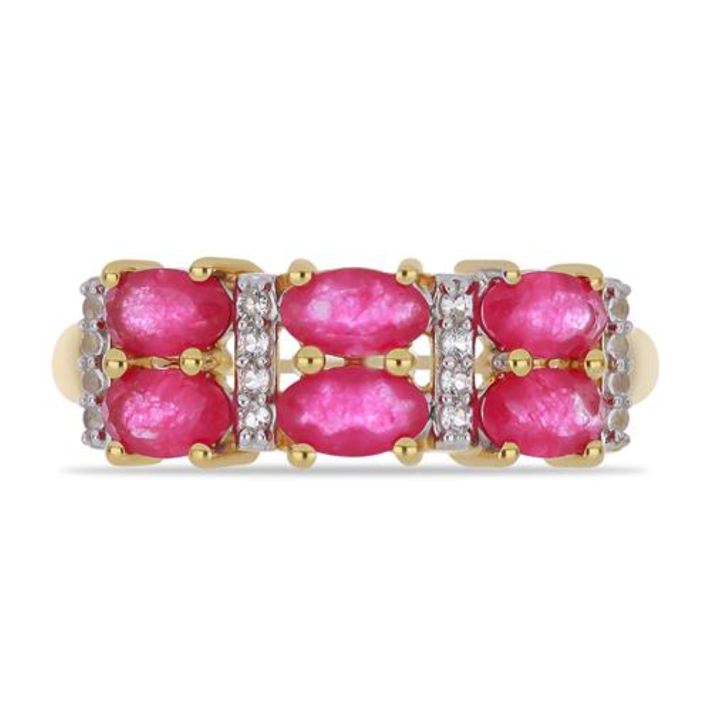 BUY 14K GOLD  STYLISH NATURAL RUBELLITE GEMSTONE  RING
