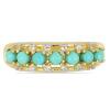 BUY 925 SILVER NATURAL TURQUOISE GEMSTONE CLUSTER RING