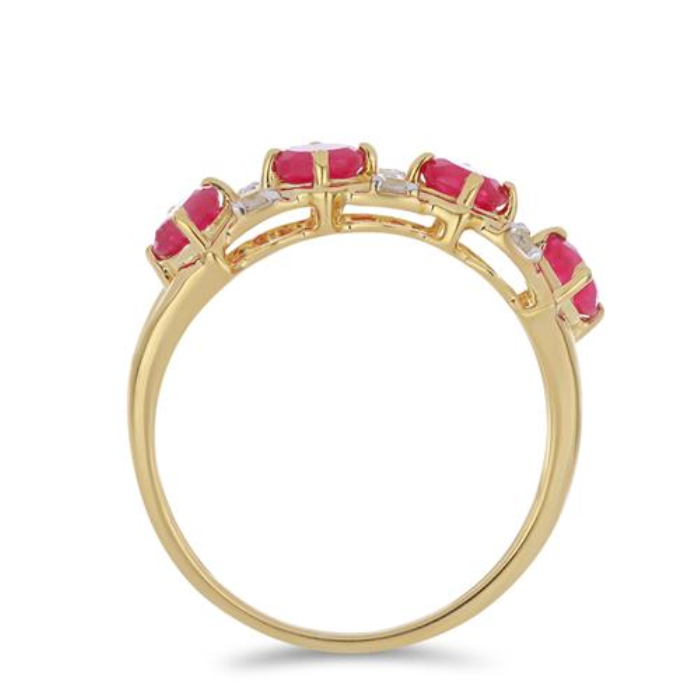 BUY 14K GOLD REAL RUBELLITE GEMSTOME RING