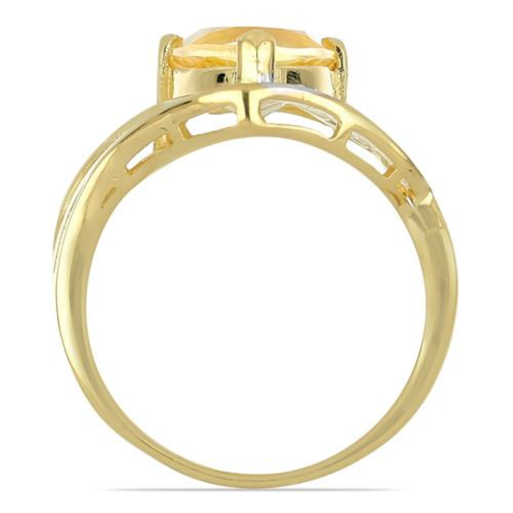 BUY STERLING SILVER NATURAL CITRINE GEMSTONE CLASSIC RING