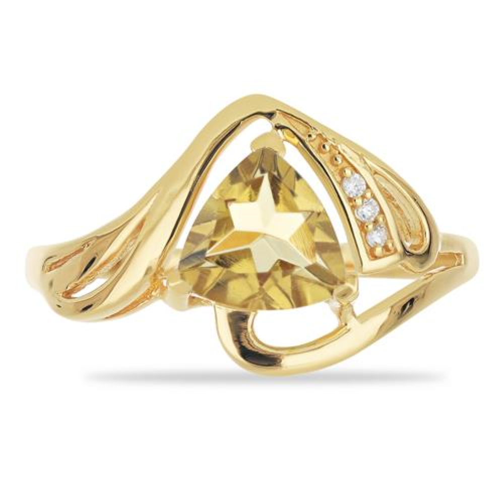 BUY STERLING SILVER NATURAL CITRINE GEMSTONE CLASSIC RING
