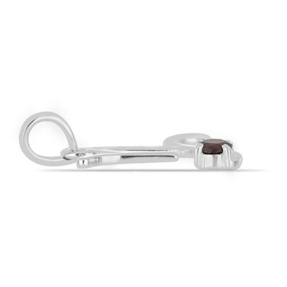 BUY NATURAL GARNET GEMSTONE CAPRICORN PENDANT IN 925 SILVER
