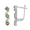 BUY STERLING SILVER NATURAL MOLDAVITE MULTI STONE EARRINGS