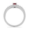 BUY STERLING SILVER REAL GLASS FILLED RUBY GEMSTONE CLASSIC RING