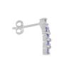 BUY 925 STERLING SILVER NATURAL TANZANITE GEMSTONE LEAF EARRINGS