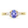 BUY 925 SILVER NATURAL TANZANITE GEMSTONE CLASSIC RING