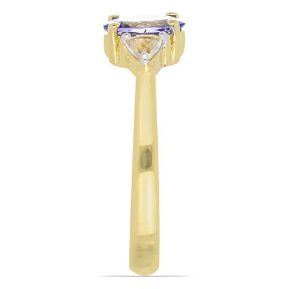 BUY 925 SILVER NATURAL TANZANITE GEMSTONE CLASSIC RING