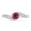 BUY REAL GARNET GEMSTONE CLASSIC RING IN STERLING SILVER