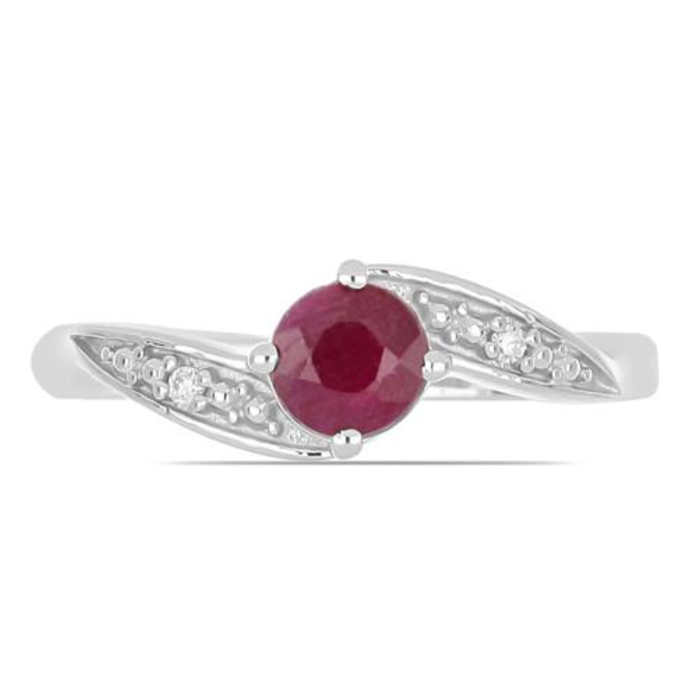 BUY REAL GARNET GEMSTONE CLASSIC RING IN STERLING SILVER