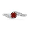 BUY REAL GARNET GEMSTONE CLASSIC RING IN STERLING SILVER