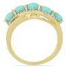 BUY 925 SILVER NATURAL BLUE TURQUOISE MULTI GEMSTONE STYLISH RING