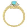 BUY STERLING SILVER NATURAL BLUE TURQUOISE GEMSTONE CLASSIC RING