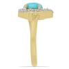 BUY STERLING SILVER NATURAL BLUE TURQUOISE GEMSTONE CLASSIC RING