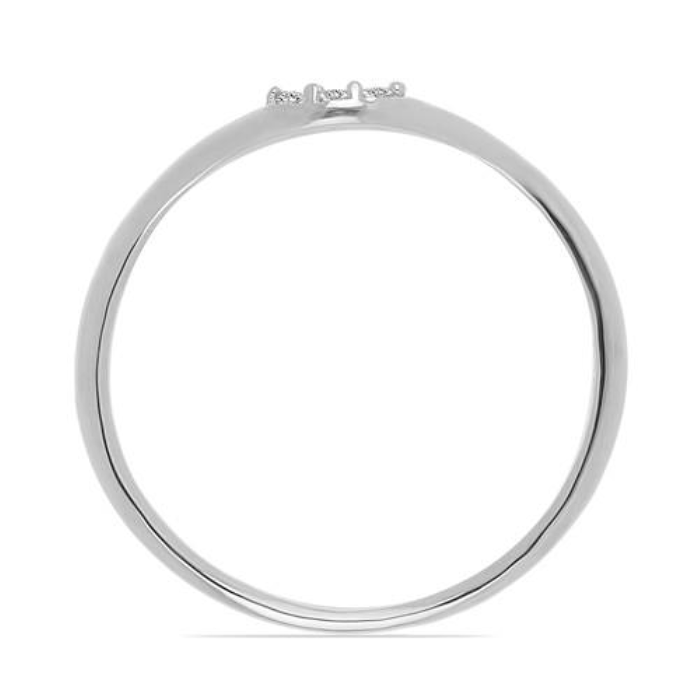 BUY 925 SILVER WHITE DOUBLE CUT DIAMOND GEMSTONE  RING