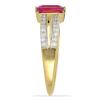 BUY 14K GOLD GENUINE  GLASS FILLED RUBY GESMTONE CLASSIC RING