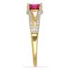 BUY 14K GOLD NATURAL GLASS FILLED RUBY GEMSTONE CLASSIC RING