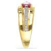 BUY 14K GOLD REAL GLASS FILLED RUBY GEMSTONE CLASSIC RING