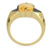 BUY 14K GOLD REAL CITRINE GEMSTONE CLASSIC RING WITH WHITE DIAMOND