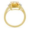 BUY 14K GOLD NATURAL CITRINE GEMSTONE CLASSIC RING WITH WHITE DIAMOND