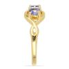 BUY 925 SILVER GOLD PLATED NATURAL TANZANITE GEMSTONE RING