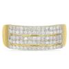 BUY 14K GOLD REAL WHITE DIAMOND GEMSTONE CLUSTER RING