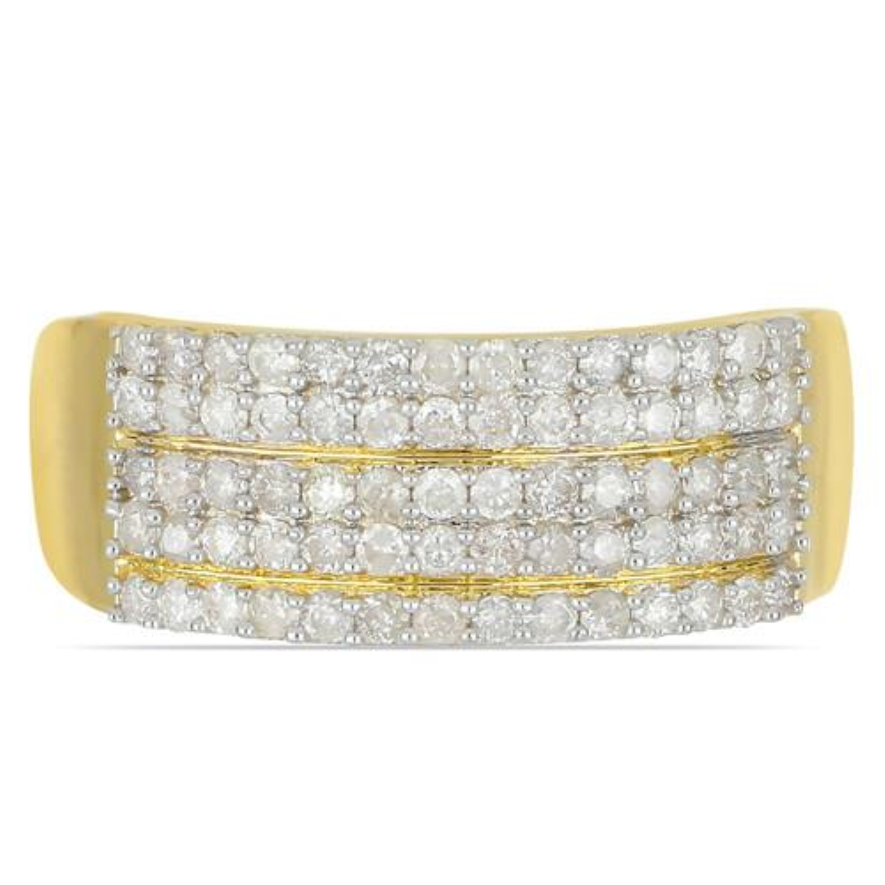 BUY 14K GOLD REAL WHITE DIAMOND GEMSTONE CLUSTER RING