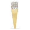 BUY 14K GOLD WHITE DIAMOND GEMSTONE CLUSTER RING