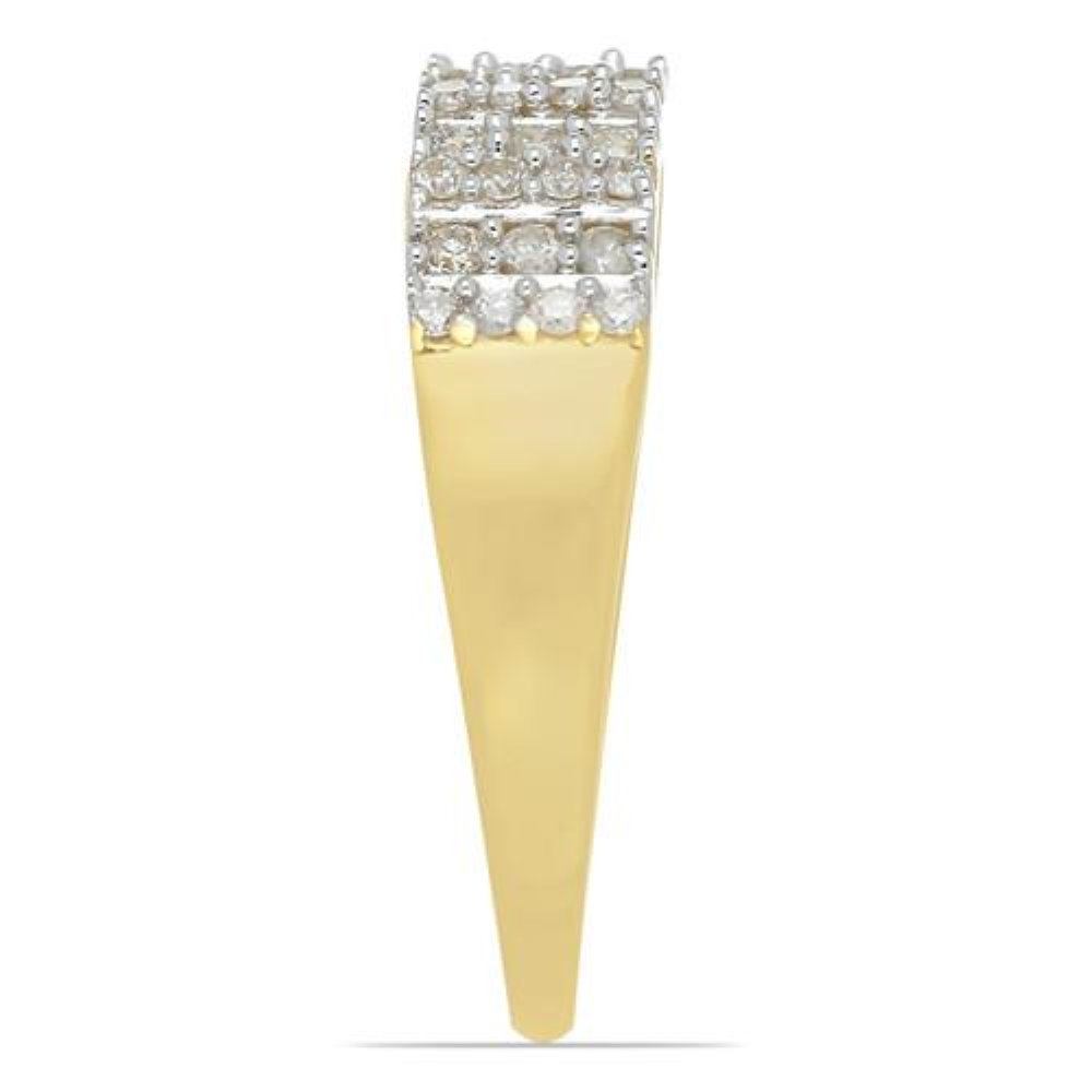 BUY 14K GOLD WHITE DIAMOND GEMSTONE CLUSTER RING