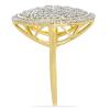 BUY 14K GOLD NATURAL WHITE DIAMOND GEMSTONE CLUSTER RING