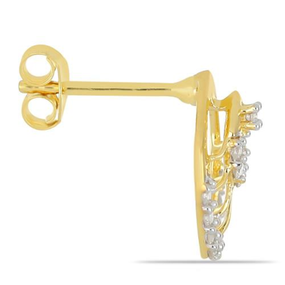 BUY 14K GOLD WHITE DIAMOND GEMSTONE CLASSIC EARRINGS